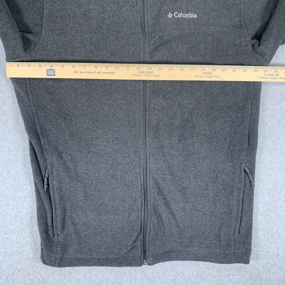 Columbia Fleece Jacket Mens LT Gray Full Zip Steens Mountain Outdoor Layer - Picture 9 of 16